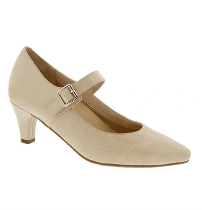 Ros Hommerson Kiki Mary Jane Pump - Medium Width In Nude Lizard Leather In Multi