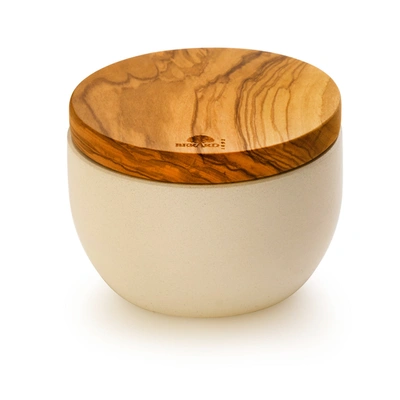 Berard France Olive Wood & Concrete Salt Keeper Box