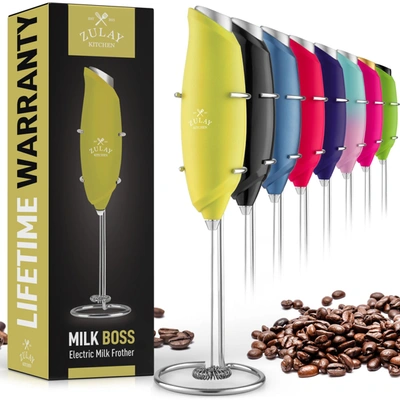 Zulay Kitchen Premium One-touch Milk Frother For Coffee In Green