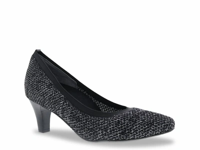 Ros Hommerson Kitty Dress Shoes - Wide Width In Black Glitter Stretch Fabric In Multi