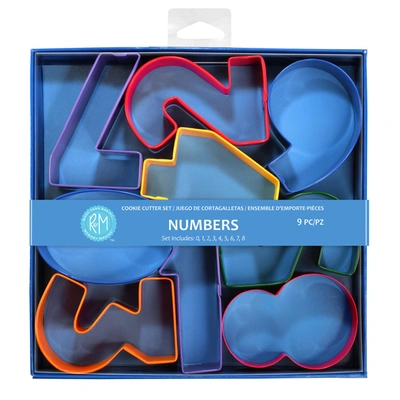 R & M International Color Numbers 9 Piece Cookie Cutter Set In Multi