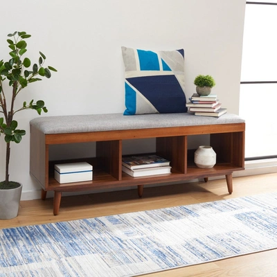 Safavieh Cricket Open Shelf Bench W/ Cushion