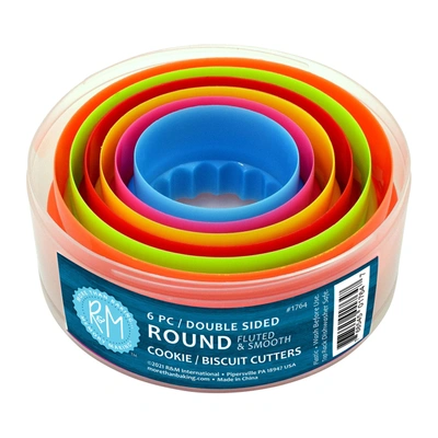 R & M International Round Cookie And Biscuit Cutters, Assorted Sizes, 6-piece Set In Multi