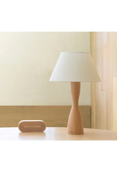 The Decent Living Beech Wooden Table Lamp Set Of 2