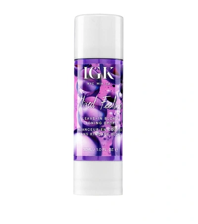 Igk Mixed Feelings Purple Leave-in Blonde Toning Drops 1 oz/ 30 ml In White