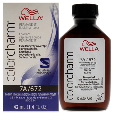 Wella Color Charm Permanent Liquid Haircolor - 672 7a Med Smoky Ash Blonde By  For Unisex - 1.4 oz Ha