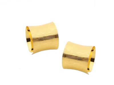 Classic Touch Decor Set Of 6 Gold Napkin Rings