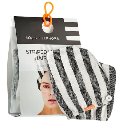 Aquis + Sephora Striped Lisse Luxe Hair Turban