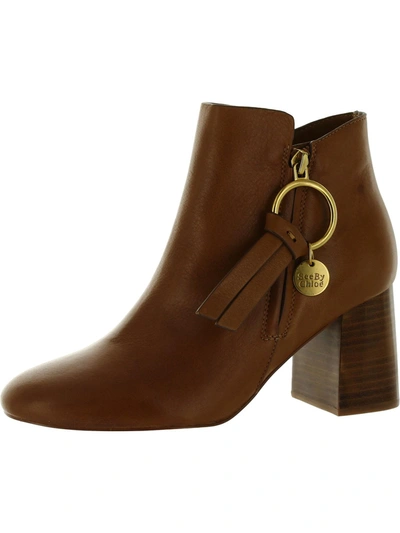 See By Chloé Louise Womens Leather/man Made Stacked Heel