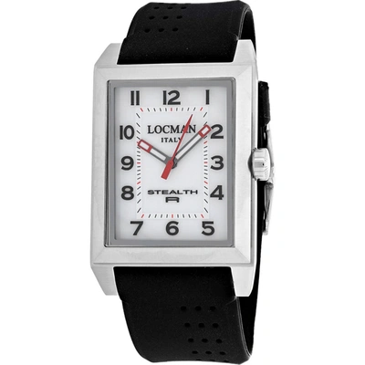 Locman Men's White Dial Watch In Silver