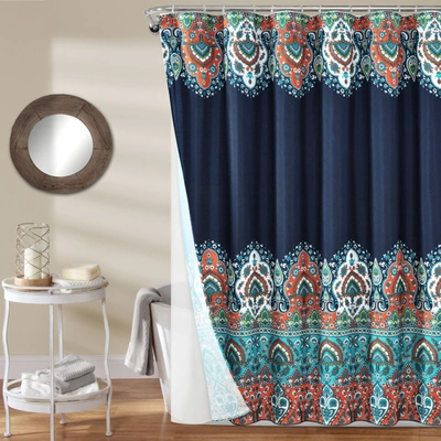 Lush Decor Bohemian Meadow Shower Curtain With Peva Lining And Rings 14pcs Complete Set