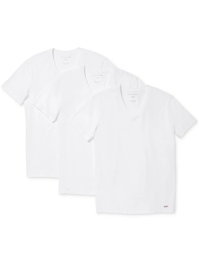 Michael Kors Mens 3pk Cotton T-shirt In White