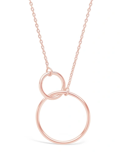 Sterling Forever Sterling Silver Interlocking Open Circle Pendant-gold