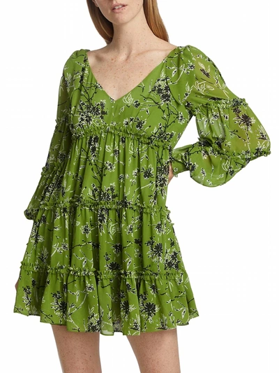Cinq À Sept Vickey Mini Dress In Fennel Multi In Green