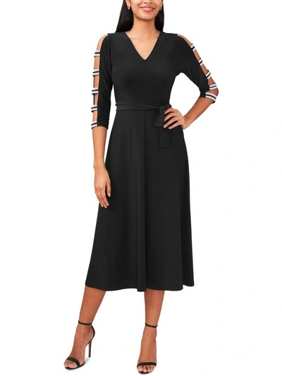 Msk Womens Embellished Tea Cocktail And Party Dress In Black