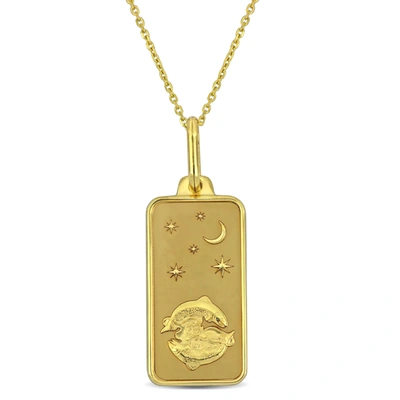 Mimi & Max Pisces Horoscope Necklace In 10k Yellow Gold