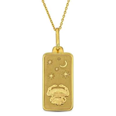 Mimi & Max Cancer Horoscope Necklace In 10k Yellow Gold