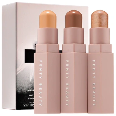 Fenty Beauty By Rihanna Match Stix Trio Tan 300 2 X 0.25 oz/ 7.10 G (matte Skinstick), 0.25 oz/ 7.10g (shimmer Skinstick)