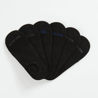 Nautica Mens Logo Stretch Liner Socks, 6-pack In Grey