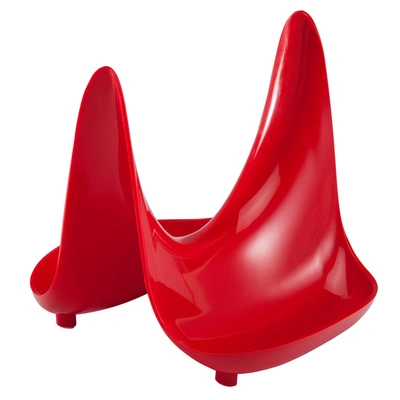 Hutzler Pot Lid Stand In Red