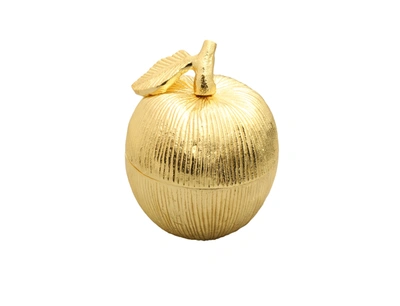 Classic Touch Decor Gold Apple Shaped Honey Jar With Spoon - 3.75"d X 4.5"h