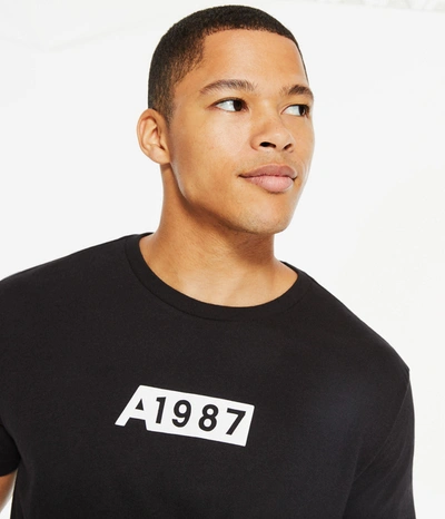 Aéropostale Men's A1987 Box Graphic Tee In Black