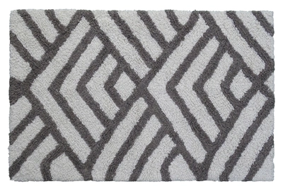 Vibhsa Reversible Bathroom Rug Gray & Ivory