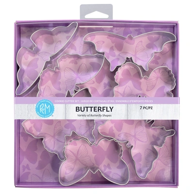 R & M International Butterfly 7 Piece Cookie Cutter Set In Silver