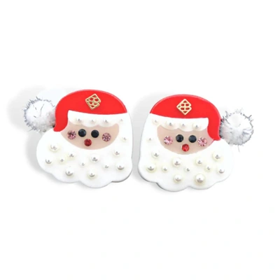 Brianna Cannon Christmas Santa Earrings In Red