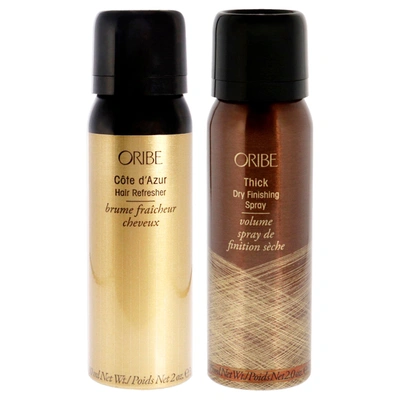 Oribe Cote Dazur Hair Refresher And Thick Dry Finishing Purse Spray Kit By  For Unisex - 2 Pc Kit 2oz