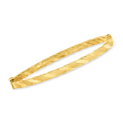 Ross-simons Italian 14kt Yellow Gold Twisted Bangle Bracelet