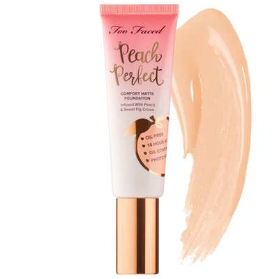 Too Faced Peach Perfect Comfort Matte Foundation - Peaches And Cream Collection Snow 1.6 oz/ 48 ml