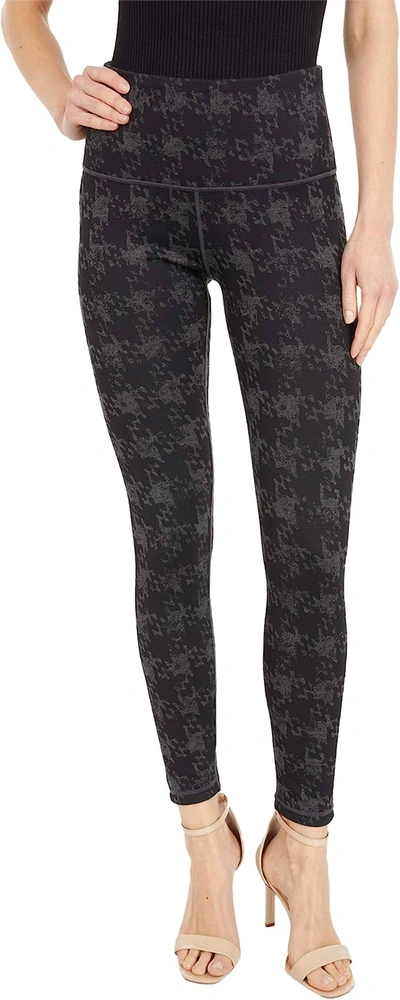 Lyssé Misses Reversible Legging In Charcoal Frosted Houndstooth In Black