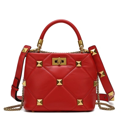 Tiffany & Fred Quilted Sheepskin Leather Crossbody/shoulder Bag In Red