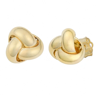 Fremada 14k Yellow Gold Polished Love Knot Earrings