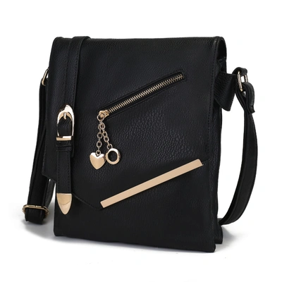Mkf Collection By Mia K Jasmine Vega Leather Crossbody Handbag In Black