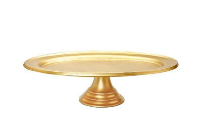 Classic Touch Decor Gold Footed Oval Shaped Tray