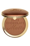 Too Faced Chocolate Soleil Matte Bronzer Dark Chocolate 0.28 oz/ 8 G In Dark Chocolate Soleil