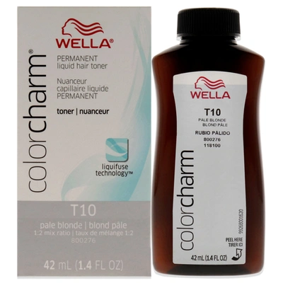 Wella Color Charm Permanent Toner - T10 Pale Blonde By  For Unisex - 1.4 oz Toner
