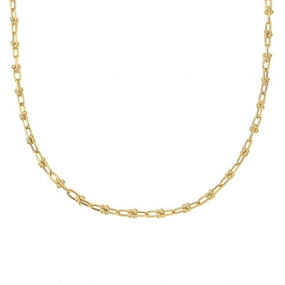 Fine Jewelry 16" U Link Necklace 14k Gold In White