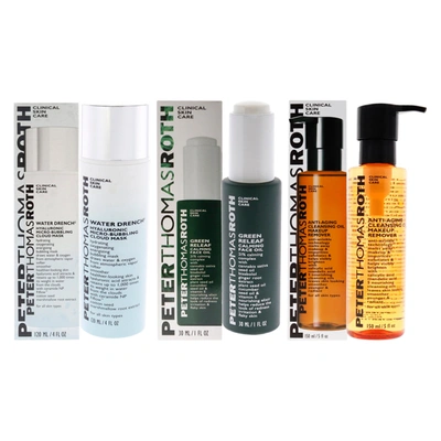 Peter Thomas Roth For Unisex - 3 Pc Kit 5oz Anti-aging Cleansing Oil Makeup Remover, 1oz Green Releaf Calming Face Oil