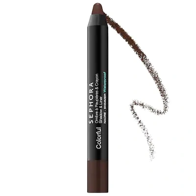 Sephora Collection Sephora Colorful Shadow And Liner Pencil 24 Dark Brown Matte 0.33 oz / 9.4 G In 24 Dark Brown Matte