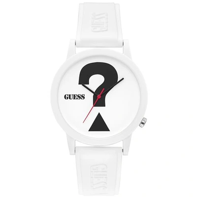 Guess Women's White Dial Watch In Silver