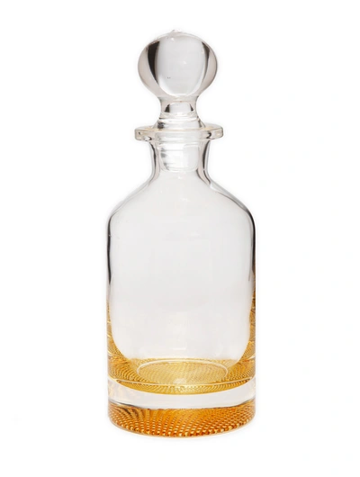 Classic Touch Decor Whiskey Decanter With Gold Reflection Bottom