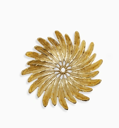 Classic Touch Decor Gold Flower Plate