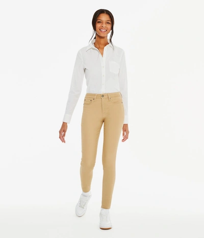 Aéropostale Women's Seriously Stretchy High-waisted Solid Uniform Jegging In Beige