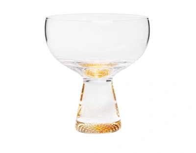 Classic Touch Decor Set Of 4 Dessert Bowls With Gold Reflection Base