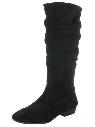Array Norwalk Womens Suede Slouchy Mid-calf Boots In Black