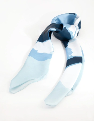 Lovisa Blue Splatter Bandana Hair Scarf In Multi