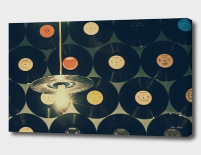 Curioos Retro Vinyl Discs On Wall